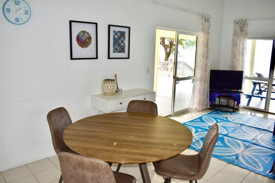 Modern interior showing inside dining area